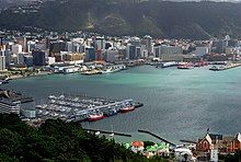 View of harbour and city