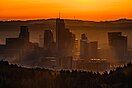 Vilnius Central Business District at sunrise