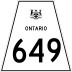 Highway 649 marker