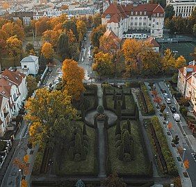 Bird eye view square