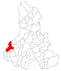 Location in Harghita County