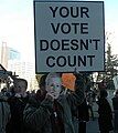 An anti-coalition protester