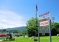 Welcome sign in Duffield