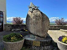 a monument in memory of Ernest Failloubaz in Avenches