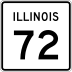 Illinois Route 72 marker