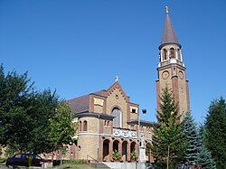 The Catholic church in Kelebija