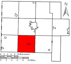 Location of Liberty Township in Van Wert County