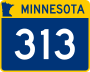 Trunk Highway 313 marker