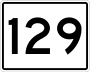 State Route 129 marker