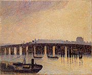 Old Chelsea Bridge, London 1890. Smith College Museum of Arts