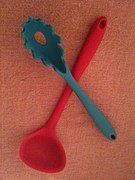 Soup ladle and pasta ladle made of silicone