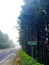 A Sign at the north end of Arch Cape