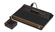 An Atari 2600 four-switch "wood veneer" version, dating from 1980-1982.