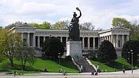 The Ruhmeshalle with the statue of Bavaria by Ludwig Schwanthaler