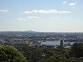 Mount Surgarloaf (just left of centre) as seen from inner city Newcastle