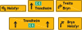 Portal orientation board[N 6] Used on portals. Shows which directions or destinations a lane is intended for.