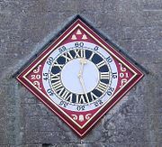 The restored clock-face on the tower of St.Mary's