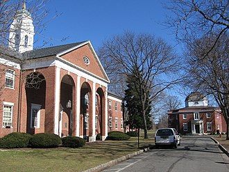 Father's Building (Languages) and the Mackenzie Building (Admissions) at Lawrenceville School