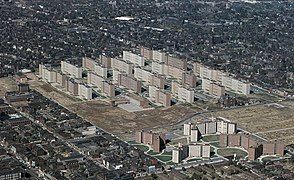 Pruitt–Igoe housing project, St. Louis, 1954 (demolished 1972–1976)