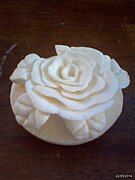 Soap carving of a rose