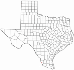 Location of Falcon Mesa, Texas