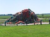 Mount of fishing nets recovered from the North Sea