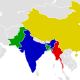 China–India–Myanmar–Pakistan (historical)