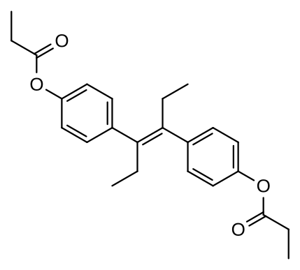 File:Diethylstilbestrol dipropionate.svg