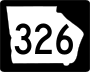 State Route 326 marker