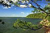 View from the shore of Wellesley Island in Wellesley Island State Park.