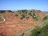 Mesas rise above one of Oklahoma's state parks.