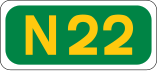 N22 road shield}}