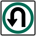 U-Turn Permitted Symbol Sign (R3-H4b)