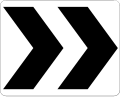 R6-4 Roundabout directional (2 chevrons)