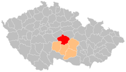 Location in the Vysočina Region within the Czech Republic