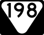 State Route 198 marker