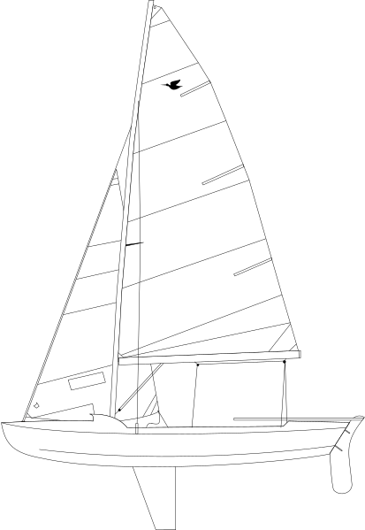 File:Snipe dinghy.svg