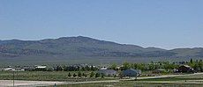 View southeast of Wood Hills from Wells