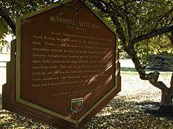 West Reserve marker in Altona, Manitoba