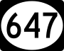 Highway 647 marker