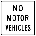 No motor vehicles