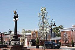 Four corners at the main intersection of Middletown