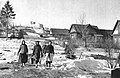 View over the church ruins in 1943. aastal.