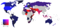 Map shows colored matrix of republication (blue) & violence (red)