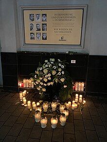 Memorial plaque in memory of the victims