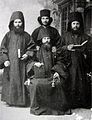 Abbot Kalistrat Zografski together with the monastic brotherhood of the monastery Zograf, Mount Athos, Greece