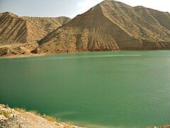 The dam's lake