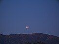 Peninsular Ranges of Southern California, just before moonset.