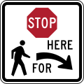 R1-5bR Stop here for pedestrians (right)