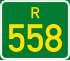 Regional route R558 shield